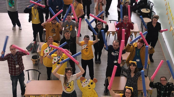 Picture of students celebrating Children in Need