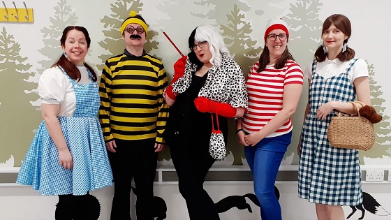 Picture of staff dressed up on World Book Day 2022